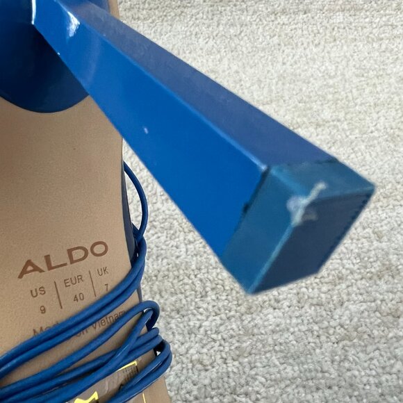 Aldo Blue Clear Pointed Toe D'Orsay Strappy Corset High Heels Shoes 9 - Picture 2 of 9